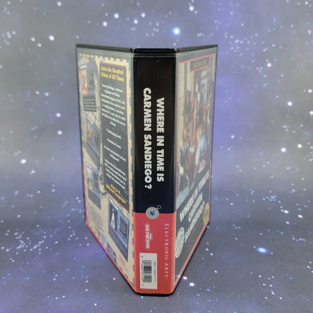 Where in Time is Carmen Sandiego Sega Genesis EA 1992 CIB Case Manual Cartridge